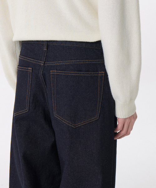 MUSINSA STANDARD（ムシンサスタンダード）の「ビッグワイドデニムパンツ [ディープインディゴ]（デニムパンツ・メンズ・その他・40/38/42/36/34/32/30/31/33/26/27/28/29）」の5枚目の写真