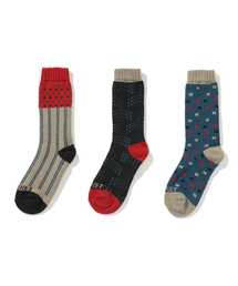 TEKET（テケット）の「Rhythmic Pattern Socks Blue（ソックス/靴下）」