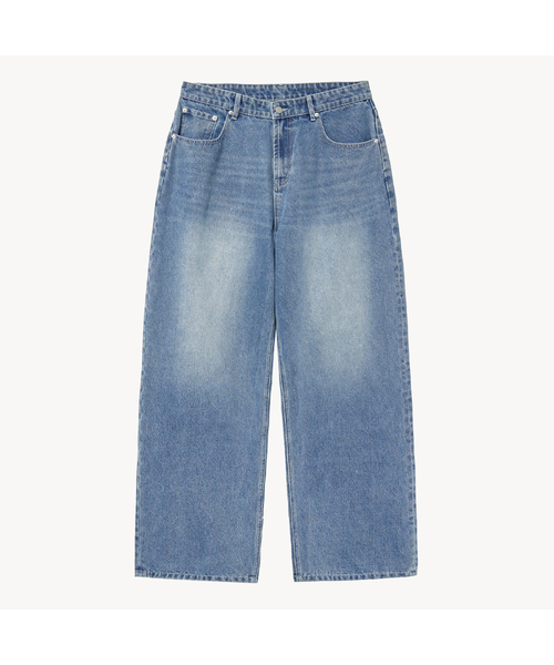 VTWO(ブイツー)の「バルーンフィットカーブドワイドデニムパンツ (BLUE)(デニムパンツ・レディース・その他・SMALL/MEDIUM/LARGE)」の1枚目の写真