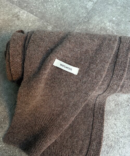 DouDou（ドゥドゥ）の「ウールマルチWAYストール（ストール/ショール・レディース・オフホワイト/チャコールグレー/ブラウン・FREE）」の4枚目の写真