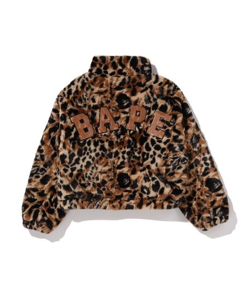 WILD LEOPARD PATTERN ONE POINT LONG FUR JACKET（ブルゾン）｜A