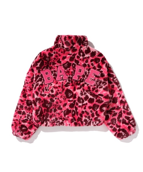 WILD LEOPARD PATTERN ONE POINT LONG FUR JACKET（ブルゾン）｜A