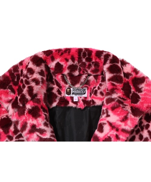 WILD LEOPARD PATTERN ONE POINT LONG FUR JACKET（ブルゾン）｜A