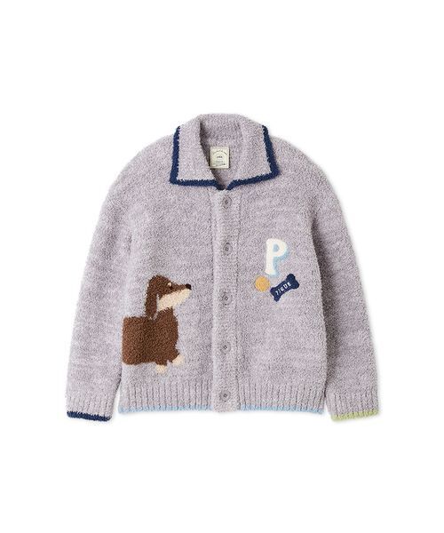 KIDS】ベビモコダックスフンドジャガードカーディガン（ルームウェア