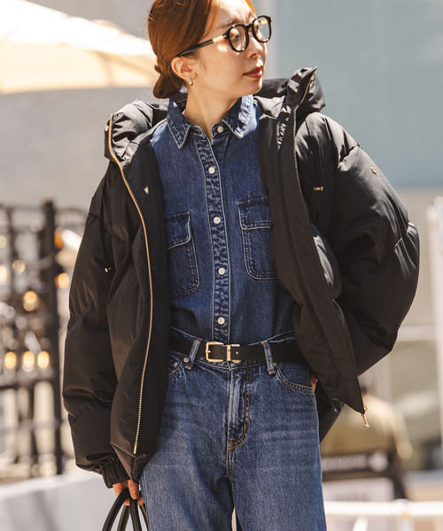 DUNO（デュノ）の「《追加2・NOBLE別注》DUNO/デュノ PEGGIE(ペギー)（ダウンジャケット/コート・レディース・ブラック/ブラウン・SMALL/MEDIUM）」の15枚目の写真