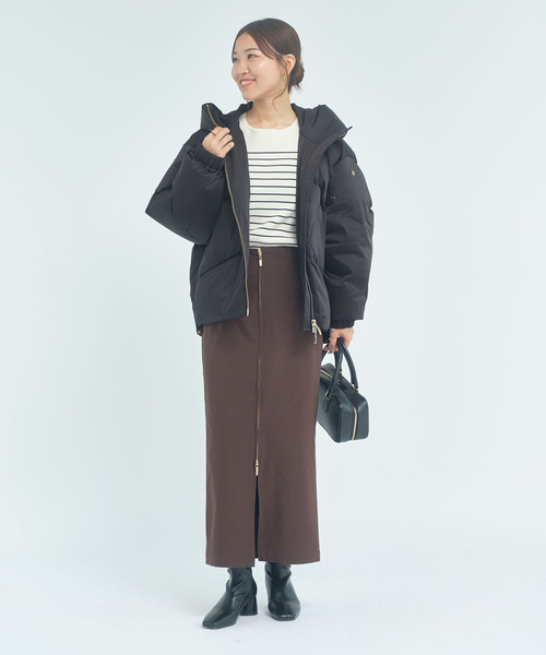 DUNO（デュノ）の「《追加2・NOBLE別注》DUNO/デュノ PEGGIE(ペギー)（ダウンジャケット/コート・レディース・ブラック/ブラウン・SMALL/MEDIUM）」の21枚目の写真