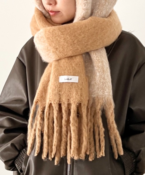 セール】【動画あり】【UNISEX】全9色 バイカラー ボリューム フリンジ