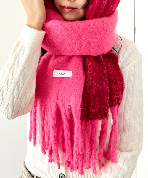 セール】【動画あり】【UNISEX】全9色 バイカラー ボリューム フリンジ