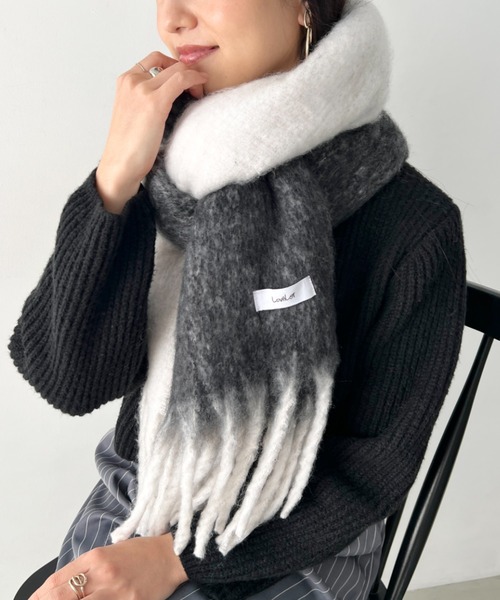 セール】【動画あり】【UNISEX】全9色 バイカラー ボリューム フリンジ