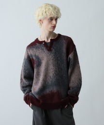 HARE | グラデヘンリーネックニット(HARE)(ニット/セーター)