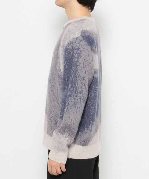 HARE（ハレ）の「グラデヘンリーネックニット(HARE)（ニット/セーター・メンズ・ブラック/グレー/レッド・FREE）」の17枚目の写真