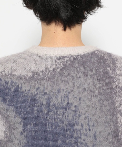 HARE（ハレ）の「グラデヘンリーネックニット(HARE)（ニット/セーター・メンズ・ブラック/グレー/レッド・FREE）」の20枚目の写真