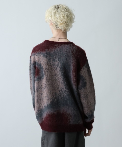 HARE（ハレ）の「グラデヘンリーネックニット(HARE)（ニット/セーター・メンズ・ブラック/グレー/レッド・FREE）」の15枚目の写真