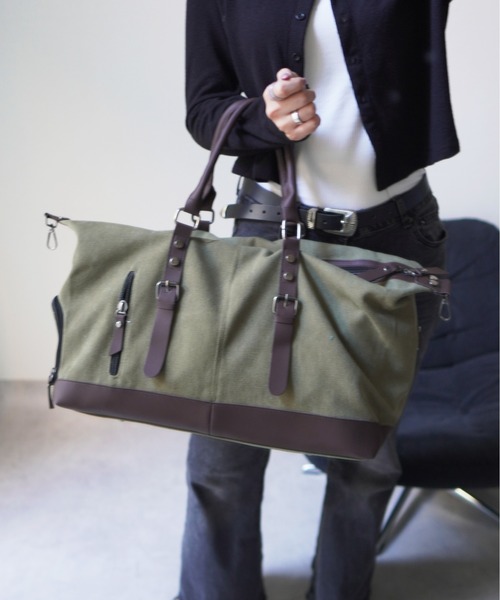 Port（ポート）の「【 Port / ポート 】 キャンバス ビッグ ショルダーボストンバッグ #_（ボストンバッグ・レディース・ホワイト/ブラック/カーキ・FREE）」の4枚目の写真