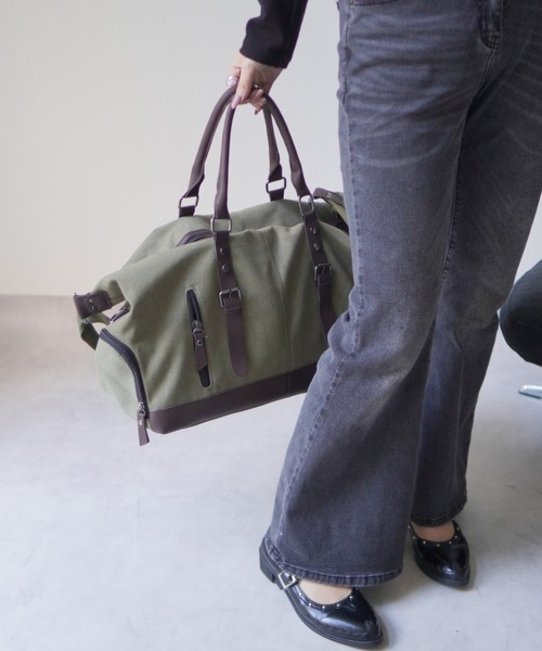 Port（ポート）の「【 Port / ポート 】 キャンバス ビッグ ショルダーボストンバッグ #_（ボストンバッグ・レディース・ホワイト/ブラック/カーキ・FREE）」の5枚目の写真