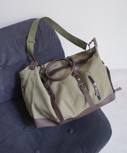 Port（ポート）の「【 Port / ポート 】 キャンバス ビッグ ショルダーボストンバッグ #_（ボストンバッグ・レディース・ホワイト/ブラック/カーキ・FREE）」の7枚目の写真