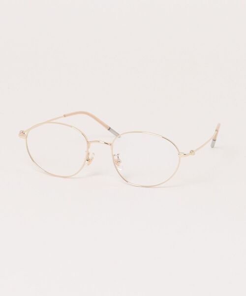 JUMELLE（ジュメロ）の「スリムフレームメガネ（メガネ・レディース・ゴールド・FREE）」の2枚目の写真