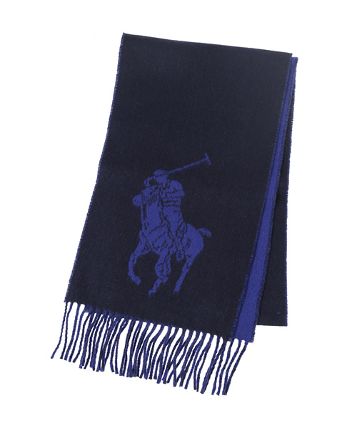 POLO RALPH LAUREN（ポロ ラルフ ローレン）の「Big Pony ウールブレンド スカーフ（マフラー・メンズ・レッド系4/ブラック系その他/ネイビー/グレー系1・ONE SIZE）」の3枚目の写真