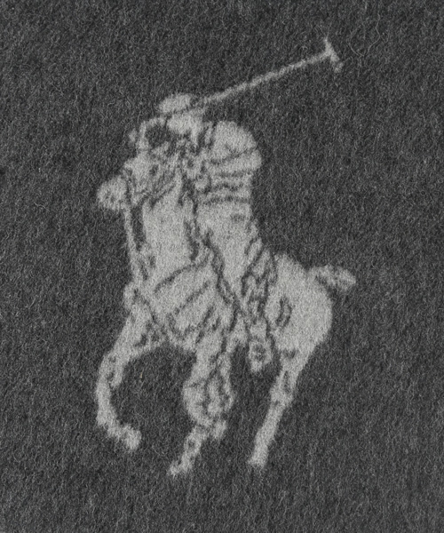 POLO RALPH LAUREN（ポロ ラルフ ローレン）の「Big Pony ウールブレンド スカーフ（マフラー・メンズ・レッド系4/ブラック系その他/ネイビー/グレー系1・ONE SIZE）」の5枚目の写真