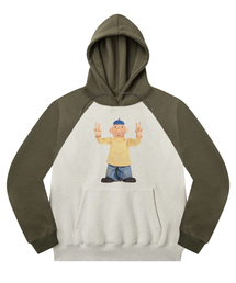 LAUGHER（ラファー）の「[PAT&MAT] Motion Pat Raglan Hood - Khaki/Oatmeal（パーカー・メンズ）」