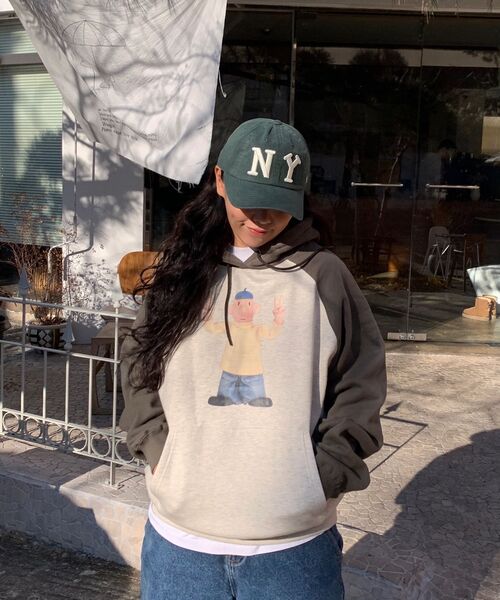 LAUGHER（ラファー）の「[PAT&MAT] モーションパットレグランフード - カーキ / オートミール（パーカー・レディース・その他・LARGE/MEDIUM/X-LARGE）」の14枚目の写真