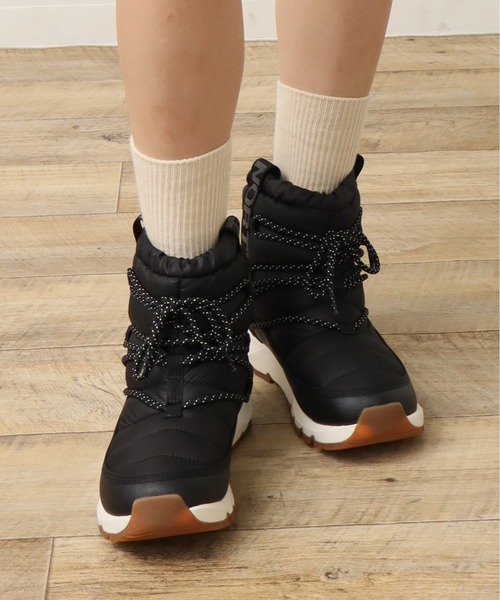 THE NORTH FACE(ザノースフェイス)の「【THE NORTH FACE/ザノースフェイス】W THERMOBALL LACE UP SHORT BOOTS/サーモボール レースアップ ショートブーツ(ブーツ・レディース・ブラック×ホワイト/ブラウン系・23.0cm/24.0cm/25.0cm)」の10枚目の写真