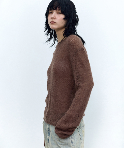 INSILENCE WOMEN(インサイレンスウーマン)の「ラスティックウールニット ブラウン(ニット/セーター・レディース・その他・SMALL)」の2枚目の写真