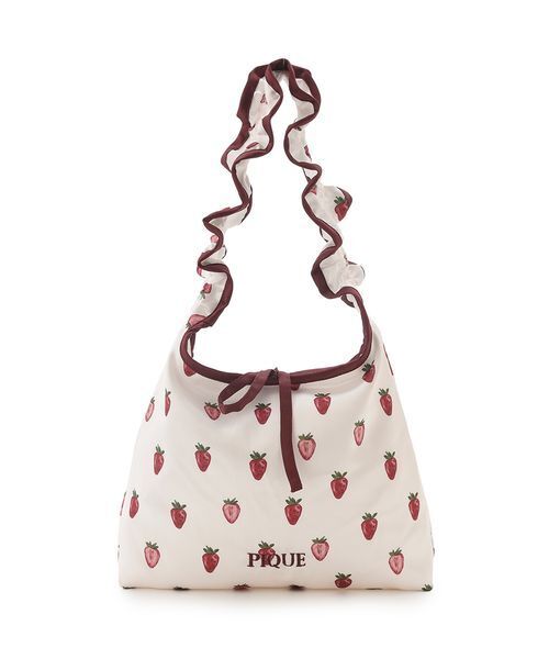 ジェラートピケ ストロベリー柄 ストロベリー柄ミニバッグ（トートバッグ）｜gelato pique（ジェラート