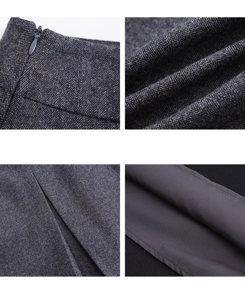 Fano Studios(ファノ ストゥディオズ)の「フロントタック Aラインスカート FD25B021【Fano Studios】【2025AW】(スカート・レディース・グレー・S/M/L)」の11枚目の写真