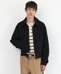 WINDER（ワインダー）の「NOTCHED WOOL BLOUSON JACKET - BLACK（MA-1）」