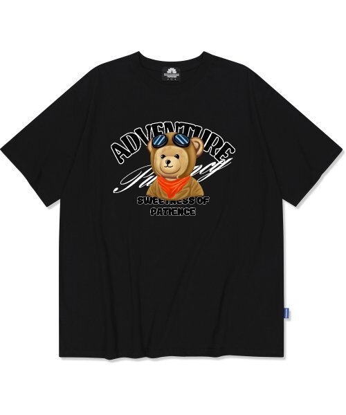 TRIPSHION(トリップション)の「パイロットベアグラフィックTシャツ - ブラック(Tシャツ/カットソー・メンズ・その他・LARGE/MEDIUM/X-LARGE)」の1枚目の写真