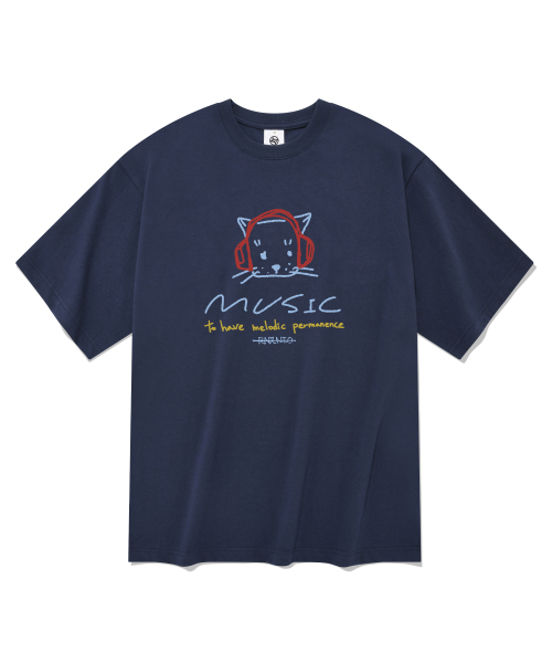 RADINEO(ラディネオ)の「メロディ 半袖Tシャツ ネイビー(Tシャツ/カットソー・メンズ・その他・LARGE/X-LARGE/SMALL/MEDIUM)」の1枚目の写真