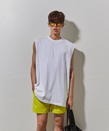 THE-ABON（エイボン）の「メンズサマーオーバーボックスタンクトップホワイト（Tシャツ/カットソー）」