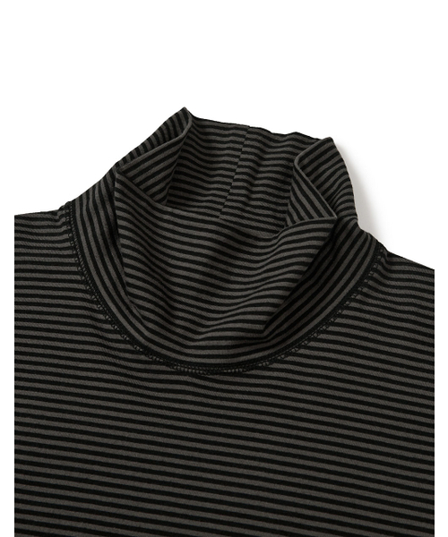MMLG（エムエムエルジー）の「[Mmlg] STRIPE TURTLENECK LSV-T (BLACK)（Tシャツ/カットソー・レディース・その他・SMALL/MEDIUM/LARGE/X-LARGE）」の3枚目の写真