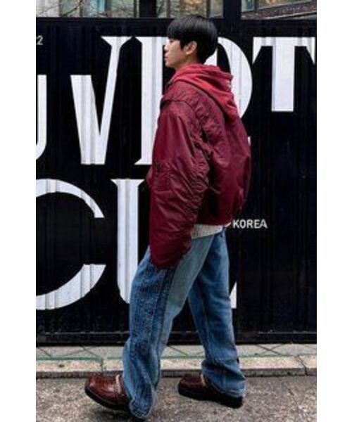 UNGIMMICK(アンジミック)の「BRUSHED PIPED WIDE DENIM PANTS (BLUE)(デニムパンツ・メンズ・その他・SMALL/MEDIUM/LARGE)」の6枚目の写真
