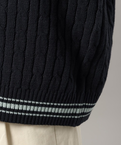 RAGEBLUE(レイジブルー)の「チルデンVネックニット(ニット/セーター・メンズ・ネイビー/オフホワイト・LARGE/MEDIUM)」の18枚目の写真