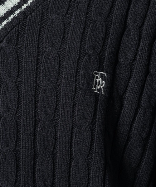RAGEBLUE(レイジブルー)の「チルデンVネックニット(ニット/セーター・メンズ・ネイビー/オフホワイト・LARGE/MEDIUM)」の21枚目の写真