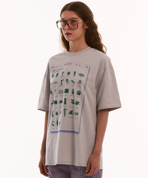 MATCHGLOBE（マッチグローブ）の「フェイバリットフォルダーオーバーサイズTシャツ（ベージュ）（Tシャツ/カットソー・レディース・その他・FREE）」の2枚目の写真