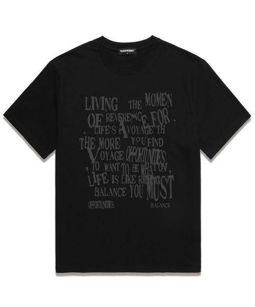 VANNWORKS(バンワークス)の「BALANCE TYPO オーバーサイズ 半袖Tシャツ (VS0109) ブラック(Tシャツ/カットソー・レディース・その他・X-LARGE/XX-LARGE/SMALL/MEDIUM/LARGE)」の1枚目の写真