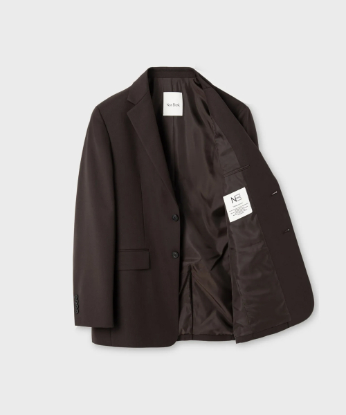NONBLANK(ノンブランク)の「セミオーバーサイズフィットブレザー_DARK BROWN(テーラードジャケット・メンズ・その他・MEDIUM/LARGE/X-LARGE/XX-LARGE)」の2枚目の写真