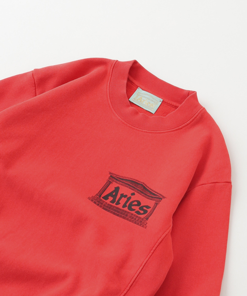ARIES(アリーズ)の「ARIES / アリーズ PREMIUM AGED TEMPLE SWEATSHIRT(スウェット・メンズ・レッド・XX-SMALL/MEDIUM/SMALL)」の3枚目の写真