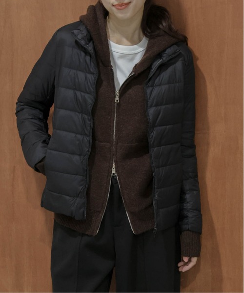 La-gemme（ラジェム）の「選べる2タイプ 超軽量ダウンコート（ダウンジャケット/コート・レディース・ブラウン系1/ブラウン系2/レッド系1/レッド系2/ブラック系2/ネイビー系2/ピンク系1/ピンク系2/ブラック系1/ネイビー系1・M/L/XL/2XL）」の3枚目の写真