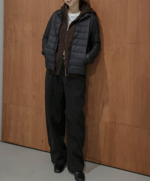 La-gemme（ラジェム）の「選べる2タイプ 超軽量ダウンコート（ダウンジャケット/コート・レディース・ブラウン系1/ブラウン系2/レッド系1/レッド系2/ブラック系2/ネイビー系2/ピンク系1/ピンク系2/ブラック系1/ネイビー系1・M/L/XL/2XL）」の12枚目の写真