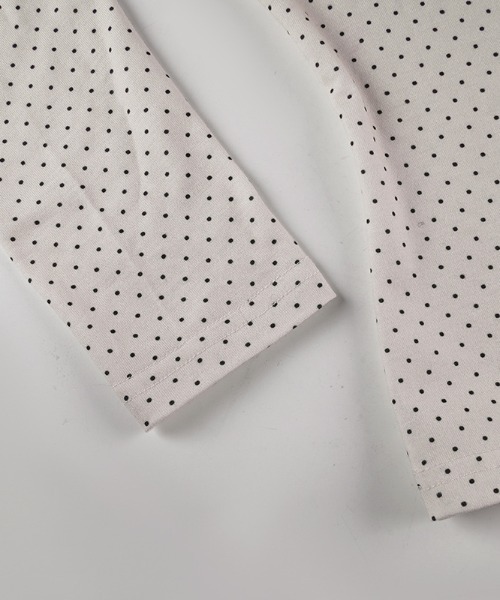SHEPP(シープ)の「【26年春新作】ストラップチョーカー付ドット柄ワンショルトップス(Tシャツ/カットソー・レディース・ホワイト/ピンク・L/M)」の5枚目の写真
