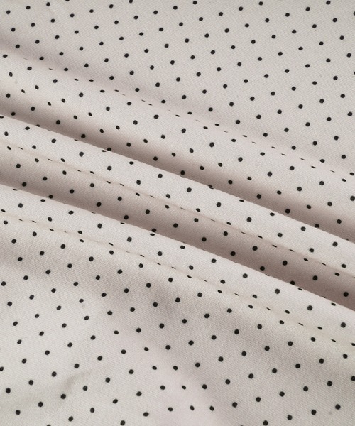 SHEPP(シープ)の「【26年春新作】ストラップチョーカー付ドット柄ワンショルトップス(Tシャツ/カットソー・レディース・ホワイト/ピンク・L/M)」の6枚目の写真