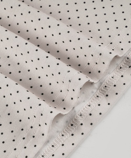 SHEPP(シープ)の「【26年春新作】ストラップチョーカー付ドット柄ワンショルトップス(Tシャツ/カットソー・レディース・ホワイト/ピンク・L/M)」の7枚目の写真