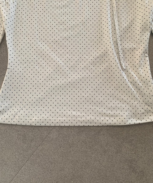 SHEPP(シープ)の「【26年春新作】ストラップチョーカー付ドット柄ワンショルトップス(Tシャツ/カットソー・レディース・ホワイト/ピンク・L/M)」の16枚目の写真