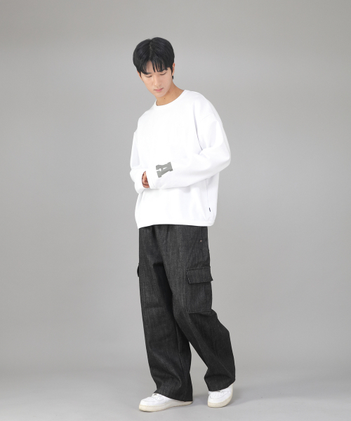 SAINTCREW(セントクルー)の「リベットフィックス EXワイドカーゴパンツ REC-360 デニムブラック(デニムパンツ・メンズ・その他・MEDIUM/LARGE/X-LARGE)」の9枚目の写真