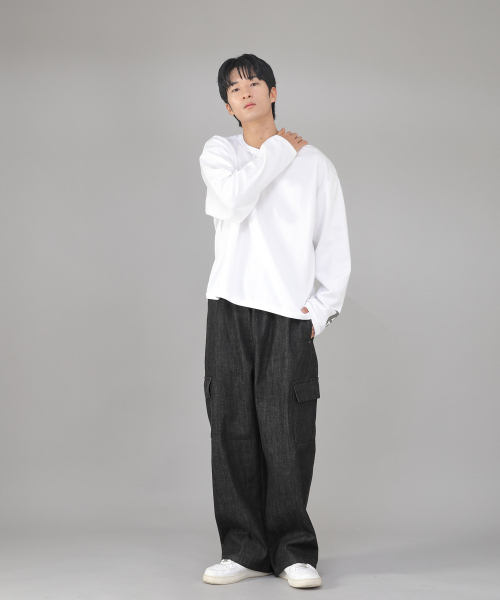 SAINTCREW(セントクルー)の「リベットフィックス EXワイドカーゴパンツ REC-360 デニムブラック(デニムパンツ・メンズ・その他・MEDIUM/LARGE/X-LARGE)」の12枚目の写真