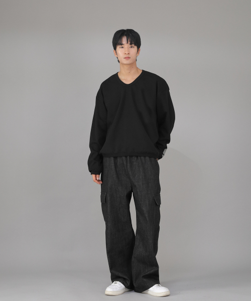 SAINTCREW(セントクルー)の「リベットフィックス EXワイドカーゴパンツ REC-360 デニムブラック(デニムパンツ・メンズ・その他・MEDIUM/LARGE/X-LARGE)」の7枚目の写真